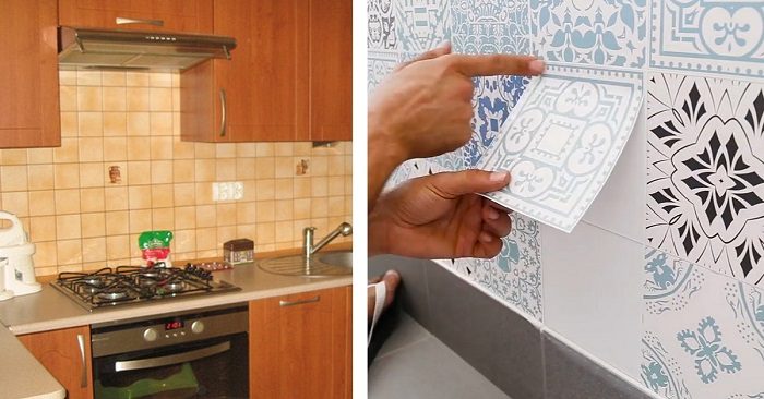 Отличный простой способ обновить плитку на кухне!
