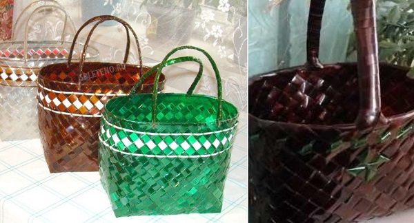 Оригинальная и практичная корзина из пластиковых бутылок для ванной, кухни или сада