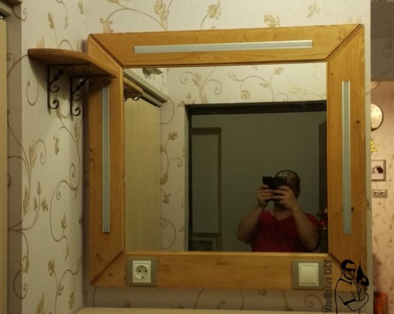 Зеркало с рамкой из дерева своими руками