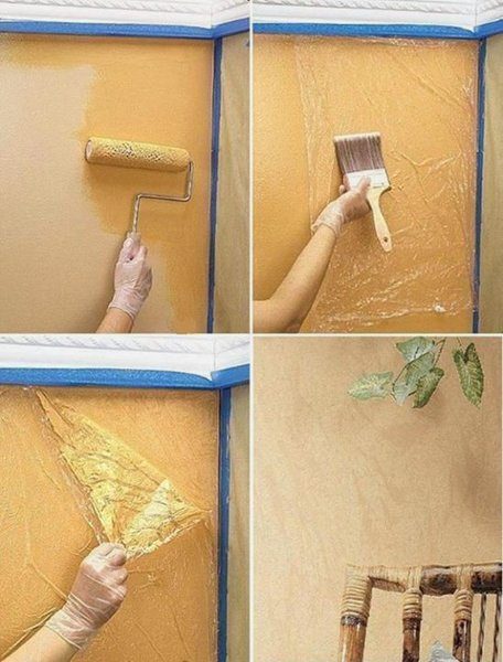 6 необычных способов покраски стен с помощью простых подручных средств