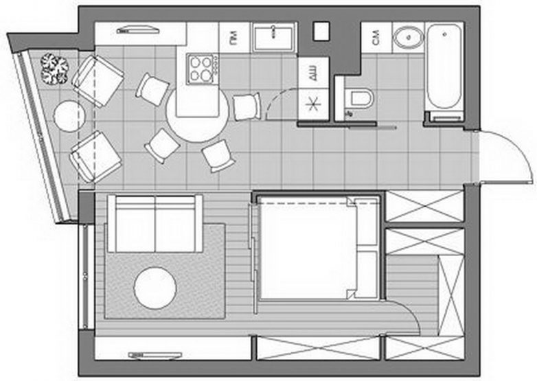 Идеи по перепланировке однокомнатной квартиры с примерами