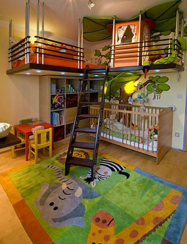 Идеи очень красивого и практичного дизайна детской комнаты для двоих и больше детей
