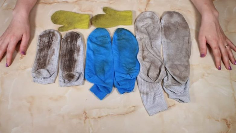 Как быстро выбелить носки