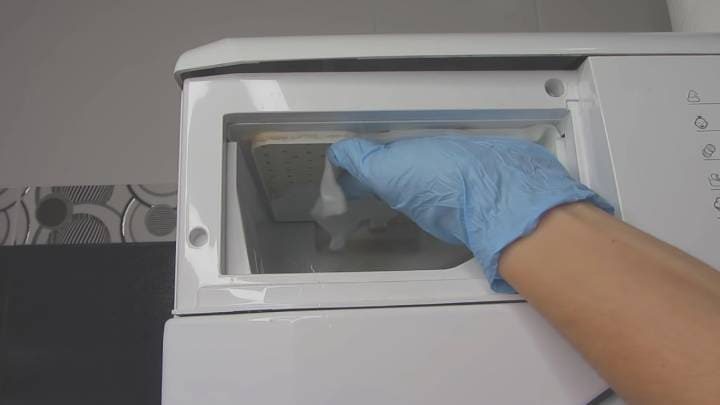 Как почистить лоток из стиральной машины
