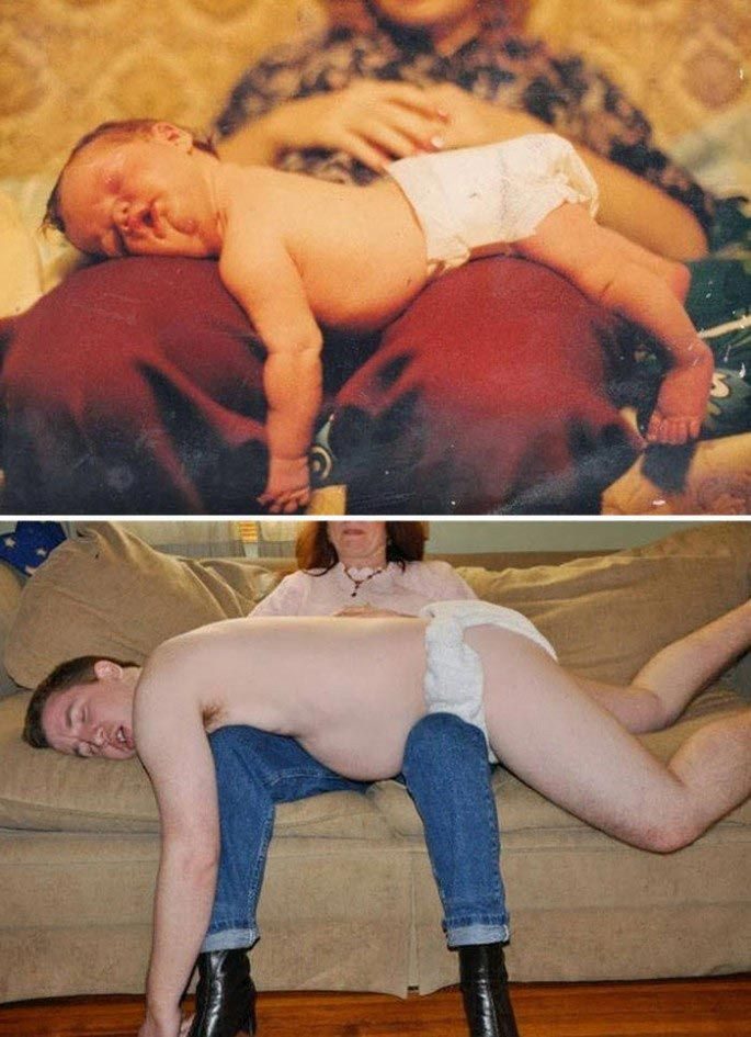 До и после: воссозданные детские фотографии