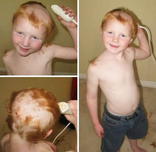 Когда детишки решили подстричься...