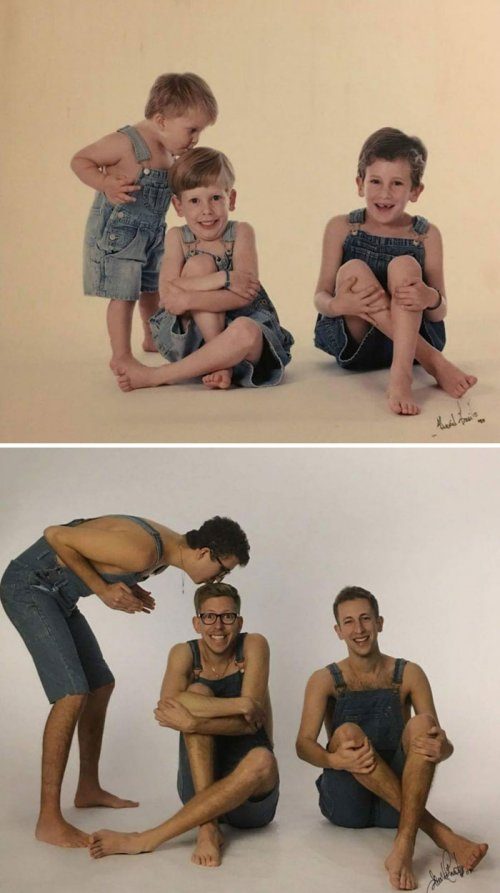 Воссозданные семейные фотографии