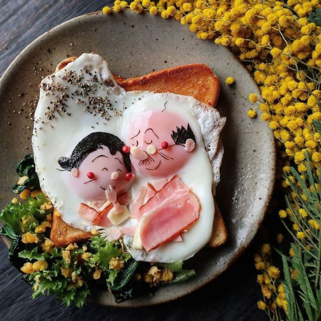 Японка придумывает для своих троих детей невероятно креативные блюда