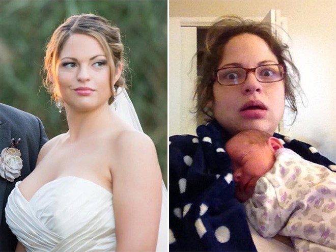 Родители: фото до и после рождения детей
