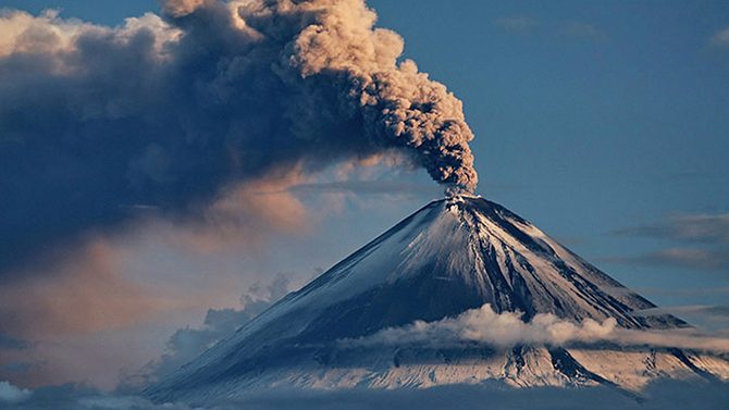 Извержения вулканов России за 10 лет