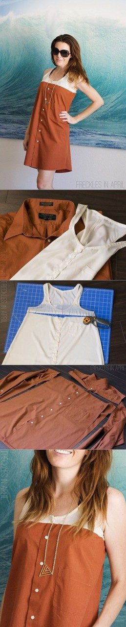 Отличные идеи переделки мужских рубашек