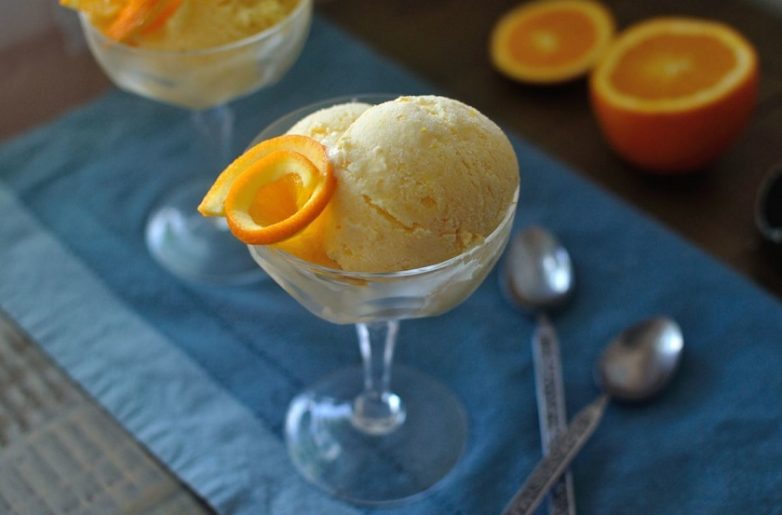 Домашнее апельсиновое мороженое