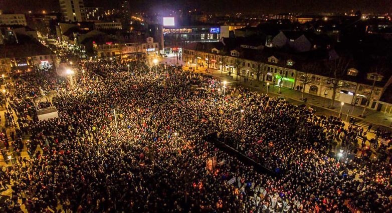 В Черногории прошёл митинг в защиту Церкви