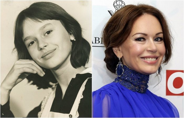 Российские знаменитости в школьные годы и сейчас