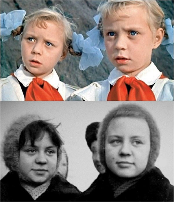 Советские актёры в начале своей карьеры и много лет спустя