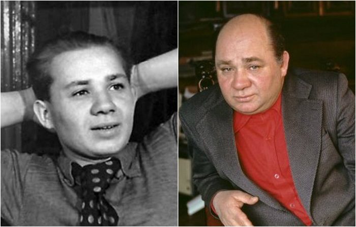 Советские актёры в начале своей карьеры и много лет спустя