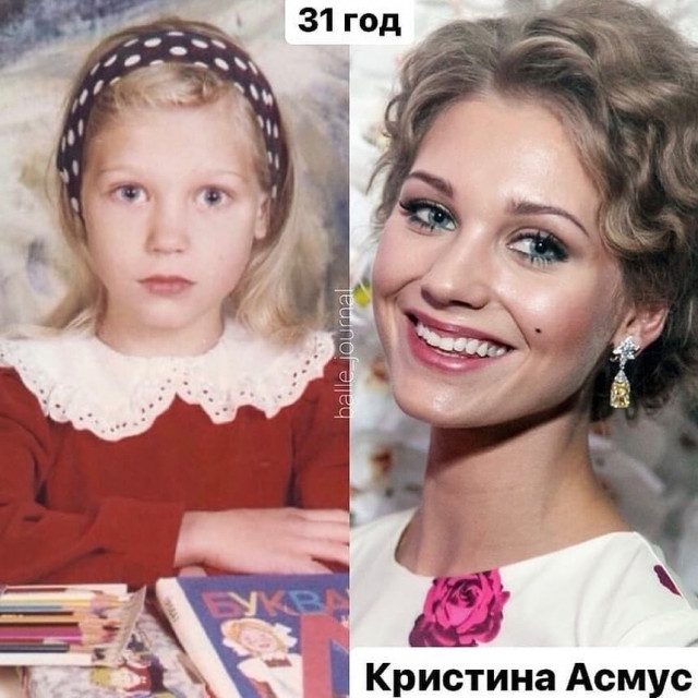 Актрисы российского кино в детстве и сейчас