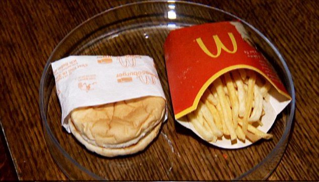Шестилетняя еда из McDonald&#39;s