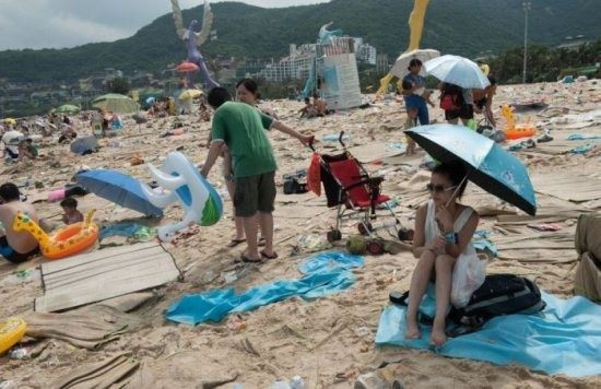 Грязные пляжи Китая. Дикий ужас!