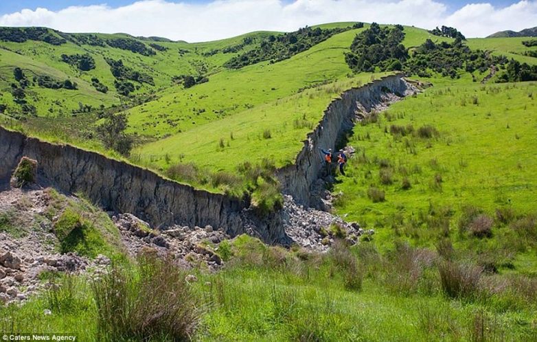 В Новой Зеландии после землятресения образовались стены высотой в 3 метра