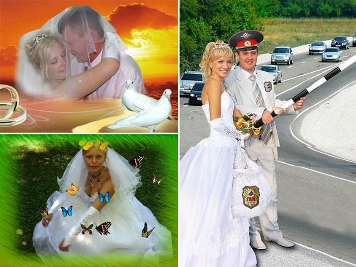 Суровый свадебный фотошоп