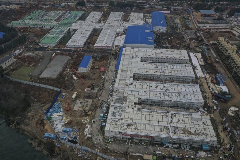 Всего за 10 дней в китайском Ухане построили больницу на 1000 мест!