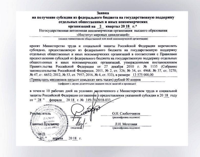 Бюджетные субсидии и госзаказы для института Жириновского