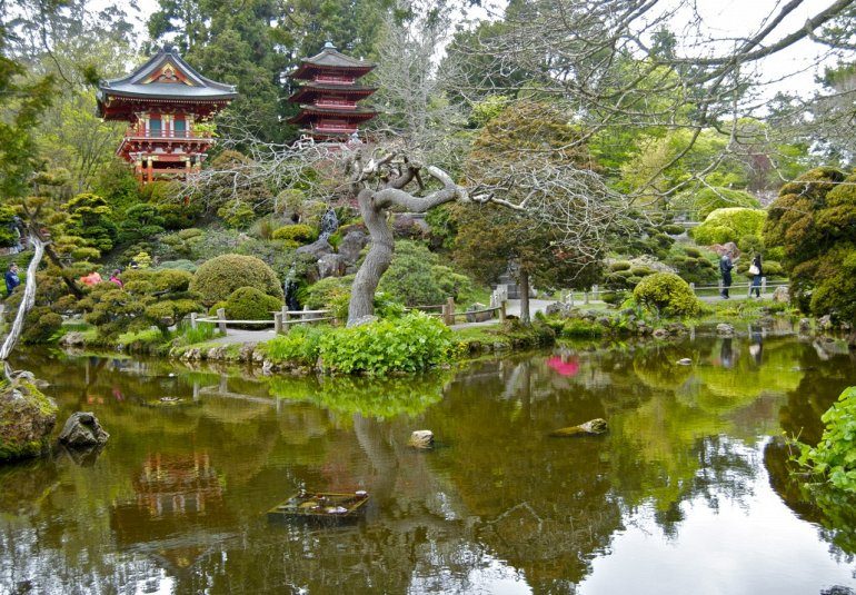 Экзотический Японский сад в центре американского мегаполиса