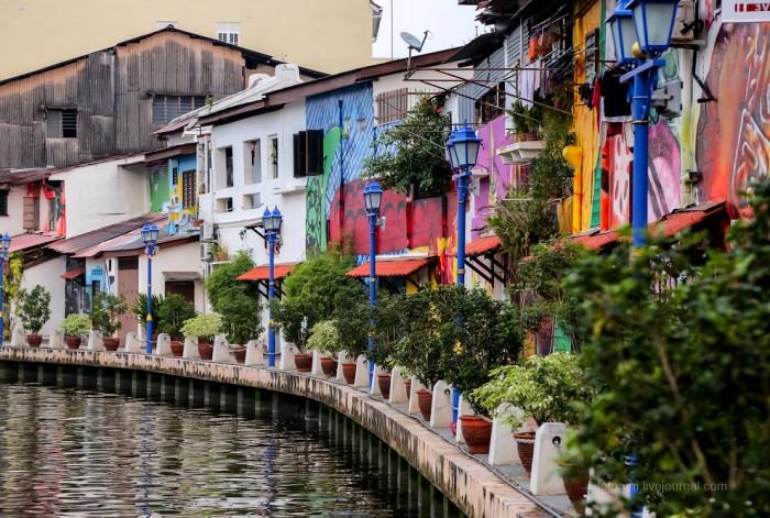 Разноцветный малазийский город Малакка