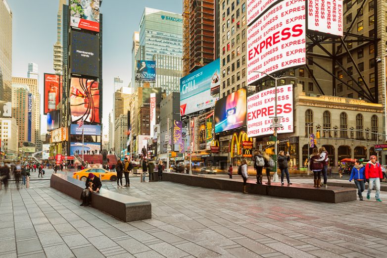 Новая пешеходная зона в Нью-Йорке