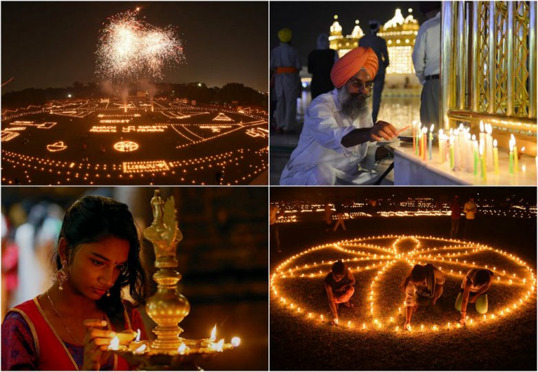 Как прошёл Фестиваль огней Дивали по всему миру