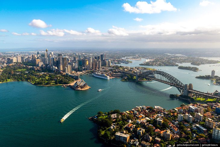 Потрясающий Сидней с высоты птичьего полёта. Мегаподборка сочных фото