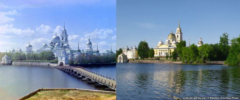 Разные уголки и достопримечательности России сейчас и 100 лет назад