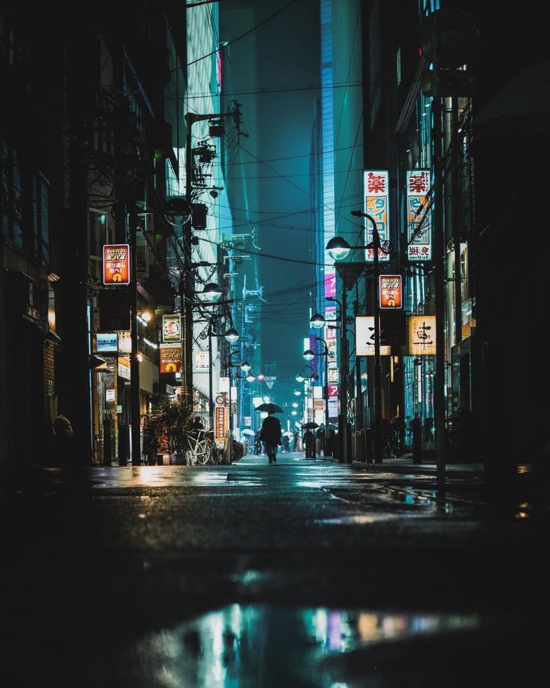 Ночь, улица, фонарь... Япония