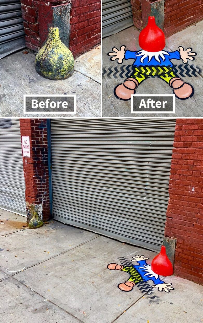 Гениальные граффити Тома Боба, которые превращают городскую среду в настоящее произведение искусства