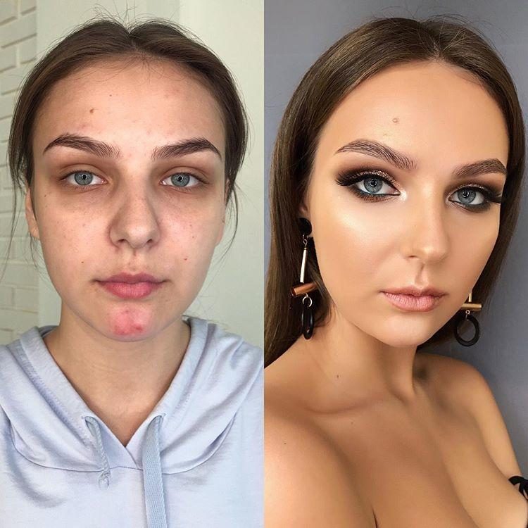 Макияж портит. Макияж до и после. Макияж Преображение до и после. Девушки до и после макияжа.